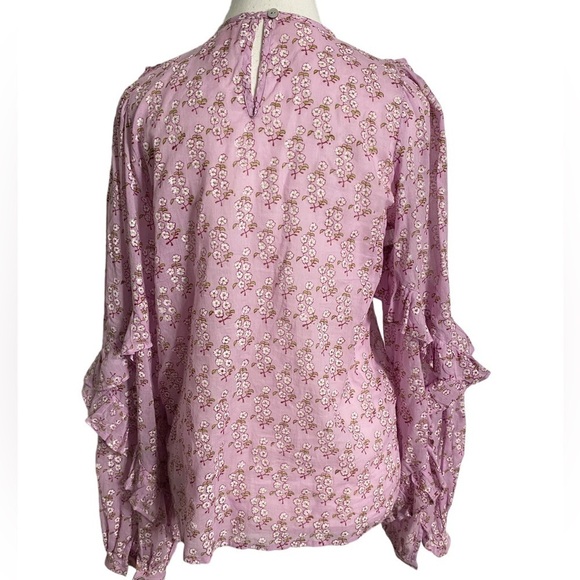 Banjanan Margot Cotton Long Sleeve Top Orchid Size Xs - Picture 6 of 16